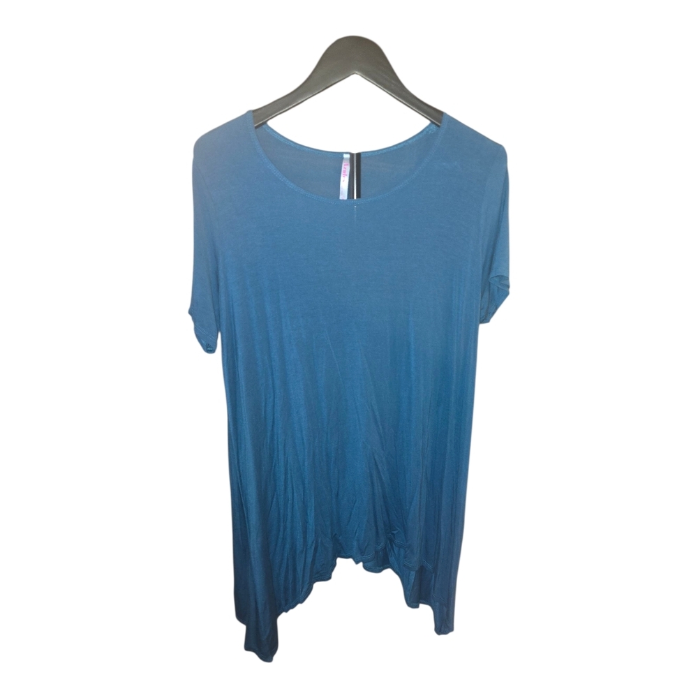 Azules Teal Short Sleeve Women's Top